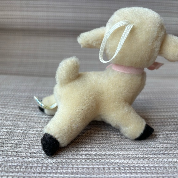 Rare (2) -Vtg. R Dakin Wool Lamb 1983 Mini 3.5" Plush Sheep Collectibles - Picture 2 of 13